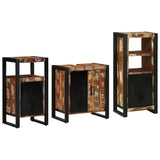 Bathroom Furniture Set 3 pcs Multicolour Solid Reclaimed Wood 3305623