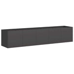 ZNTS Planter Black 200x40x40 cm Cold-rolled Steel 860682