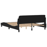 Bed Frame "Dover" Black 152x203 cm Faux Leather 373294