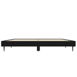 Bed Frame without Mattress Black 140x190 cm Engineered Wood 832278