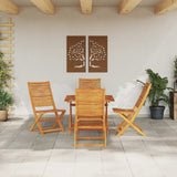 Garden Dining Set Folding 5 pcs Brown Solid Acacia Wood 3375702