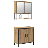 Bathroom Furniture Set with Storage 2 pcs Brown 60 x 30 x 60 cm 3334323