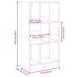 Bookcase Sonoma Oak 57x28.5x107.5 cm Engineered Wood 848005