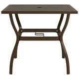 Garden Table Brown 81.5x81.5x72 cm Steel 312279