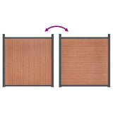 Fence Panel Brown 1218x186 cm WPC 3282804