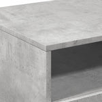 ZNTS Coffee Table with LED Lights Concrete Grey 90x49x40 cm 839836