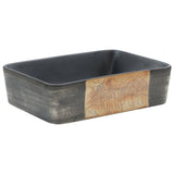 Countertop Basin Black and Brown Rectangular 46x35.5x13 cm Ceramic 155076