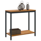 Outdoor Table with Storage Natural and Black 80 x 35 x 75 cm 4010606