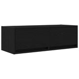 TV Cabinet Black Oak 80x31x25.5 cm Engineered Wood 861510