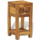 Nightstand with 1 Drawer Solid Mango Wood 241090