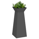 Pillar Planter 2 pcs Black 40 x 40 x 100 cm 873853
