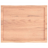 Table Top Light Brown 80x60x cm Treated Solid Wood Live Edge 363946