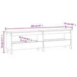Hall Bench 160x28x45 cm Solid Wood Pine 837379