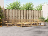 Outdoor Sofa Set 6 pcs White 79 x 79 x 37 cm Solid Acacia Wood 3386468