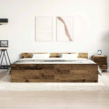 Bed Frame without Mattress Old Wood 160x200cm Engineered Wood 3328754