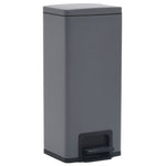 ZNTS Dustbin with Pedal Anti-fingerprint 30L Grey Stainless Steel 149572