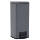 ZNTS Dustbin with Pedal Anti-fingerprint 30L Grey Stainless Steel 149572