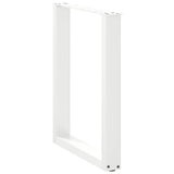 Dining Table Legs U-Shaped 2 pcs White 70x cm Steel 4013185