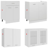 4 Piece Kitchen Cabinet Set Lyon White Engineered Wood 3067655