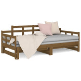 Pull-out Day Bed without Mattress Honey Brown 2x cm 820355