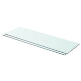 Shelves 2 pcs Panel Glass Clear 80x25 cm 3051575