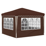 Pop-up Party Tent 288 x 288 x 245 cm Brown Oxford Fabric 42019775