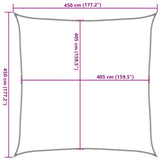 Sunshade Sail 160 g/m Square Yellow 4.5x4.5 m HDPE 311552