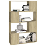 Book Cabinet Room Divider Sonoma Oak 80x24x124.5 cm Engineered Wood 809137