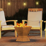 Fire Pit Brown 50 x 50 x 40 cm Weathering Steel 858961