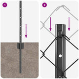 Fence and Post Grey 0.4 x 25 m Steel 3336277