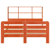 Bed Frame without Mattress Wax Brown 135x190 cm Double Solid Wood Pine 3309949