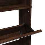 Shoe Cabinet with Mirror 4-Layer Brown Oak 63x17x134 cm 3228279