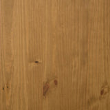 Sideboard with Glass Door FLAM 110x40x80 cm Solid Wood Pine 357828