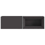 Fire Pit Black 160 x 45 x 35 cm Steel 859002
