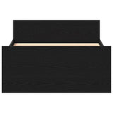 Bed Frame without Mattress Black Oak 100x200 cm Engineered Wood 862366