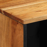 Sideboard with Door Natural 80 x 33.5 x 75 cm Solid Acacia Wood 4017783