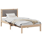 Bed Frame with Upholstered Headboard Taupe 90 x 200 cm 878287