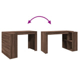 Office Desk Brown Oak 123.5x73.5x75 cm Engineered Wood 847988