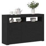 Sideboard with LED Lights Black 115.5x30x75 cm 804338