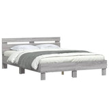Bed Frame without Mattress Grey Sonoma 150x200 cm King Size 3207418