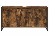 Bathroom Cabinet Smoke Oak 90 x 30 x 60 cm Engineered Wood 886482