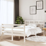 Bed Frame without Mattress White Small Double Solid Wood 3101254