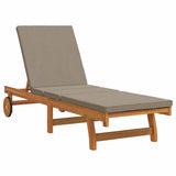 Sun Lounger Solid Acacia Wood Brown 4105538