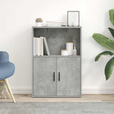 Bookcase Concrete Grey 60x24x85 cm Engineered Wood 860412