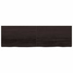 Table Top Dark Brown 200x60x cm Treated Solid Wood Oak 3156463