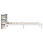 Bookcase Bed without Mattress White 100x200 cm Solid Wood Pine 3321566