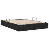Storage Bed with Headboard Black 135 x 190 cm Fabric 3370048