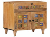Bedside Cabinet Natural 50 x 33 x 60 cm Solid Mango Wood 4018271