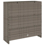 Storage Cabinet with Shelf Grey 100 x 36 x 102 cm Rattan 4103823