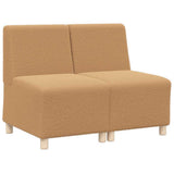 Modular Sofa Unit Armless 2 pcs Beige 55 x 74 x 82 cm 3399787